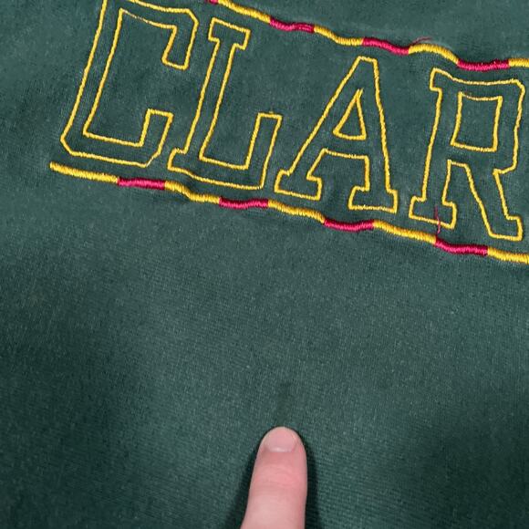 Vintage Champion Reverse Weave Clark Crewneck Size Large Made in USA Collegiate - Picture 9 of 9